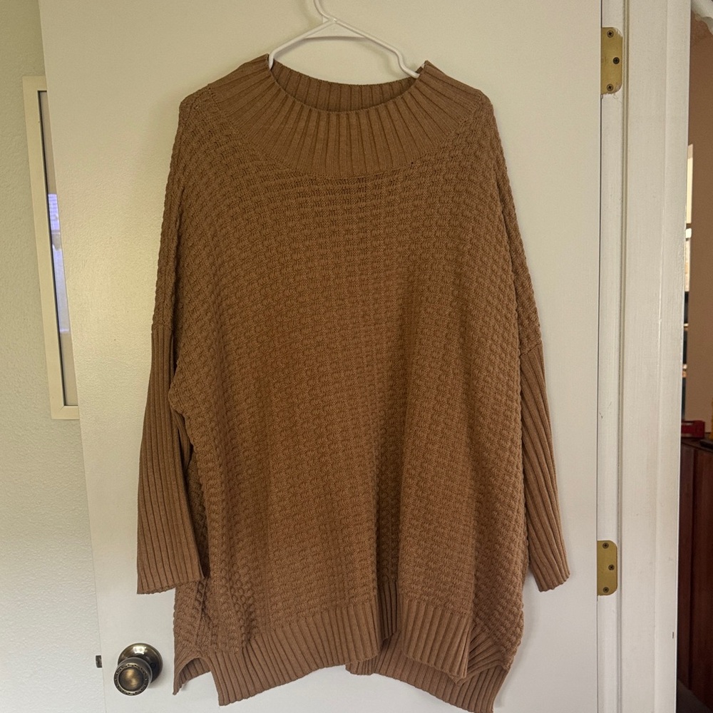 French Connection Camel Cowl Neck Sweater